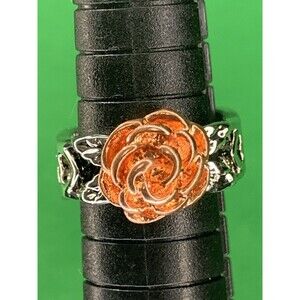 RING FASHION S925 Sterling Silver Flowers Pattern Ring Size 5 Mothers Day Gift